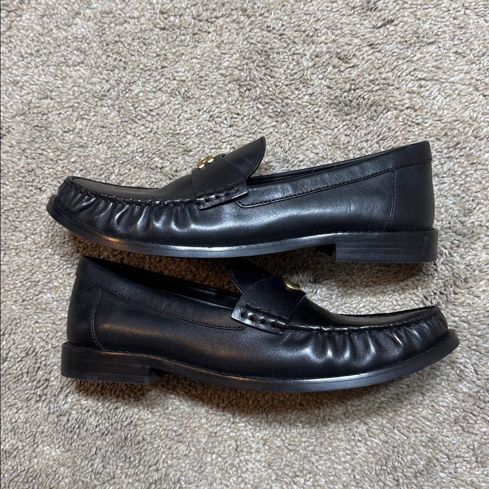 Coach Black Leather Jolene Loafers Size 8 Classic, Comfortable Loafer - Picture 4 of 7